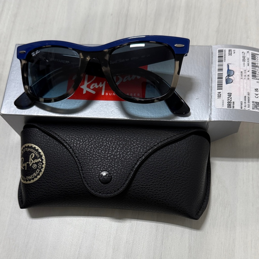 Ray-Ban Black and Blue Sunglasses rb2240